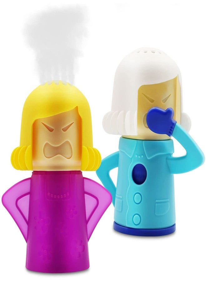 Abnaok 2PCS Angry Mama Microwave Cleaner with Chilly Mama Fridge Cleaner, Easily Clean in Minutes, Microwave cleaner Steam for Home or Office with English Manual - Image 1